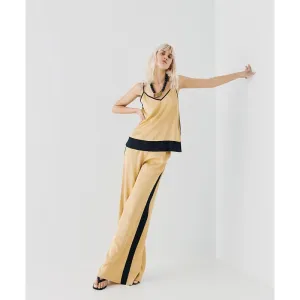 ACCESS FASHION Satin pants with side detail