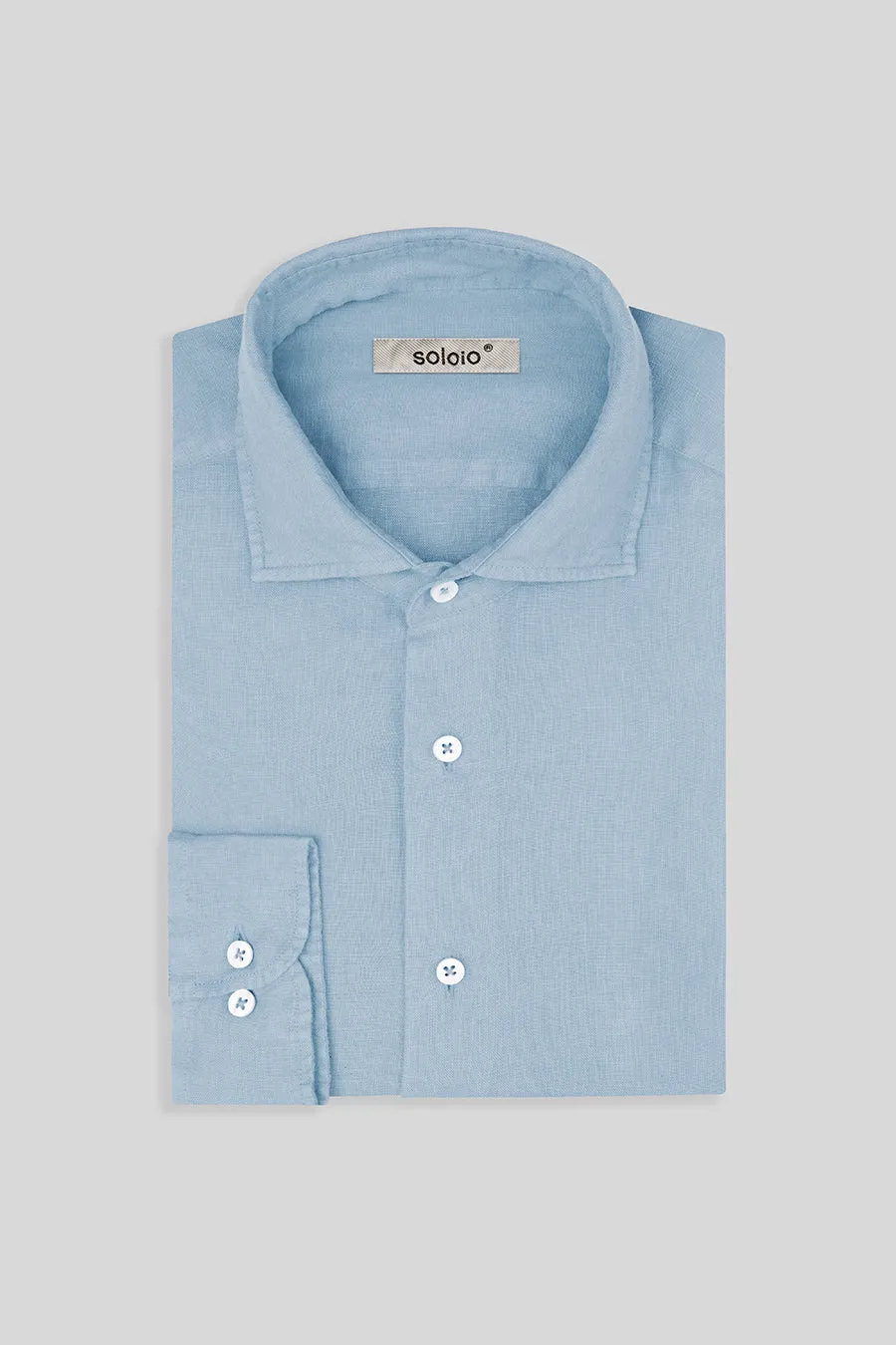basic linen shirt ice blue