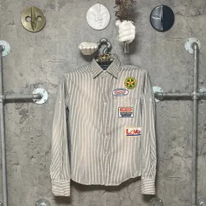 black striped mechanic shirt