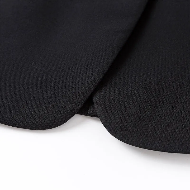 Black Wool Silk Blazer