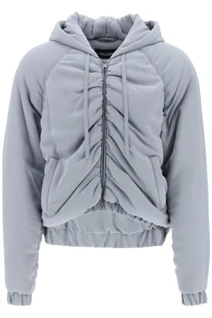 Dolce & gabbana cropped satin crepe bomber jacket G9AVQT FU1UQ GRIGIO CHIARO 6