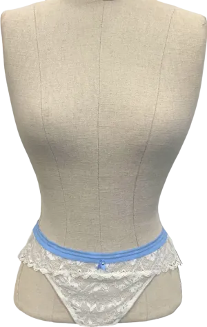 Freya Blue Lace Briefs UK M