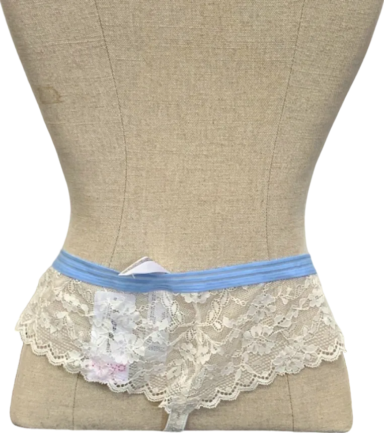 Freya Blue Lace Briefs UK M