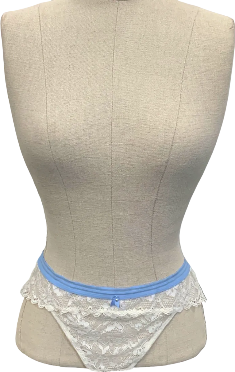 Freya Blue Lace Briefs UK M