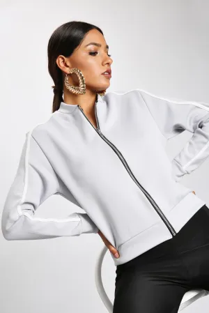 Grey Bomber Jacket