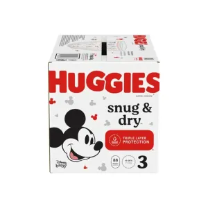 Huggies Snug and Dry Diapers, Size 3, Giga Pack, 88 Ct