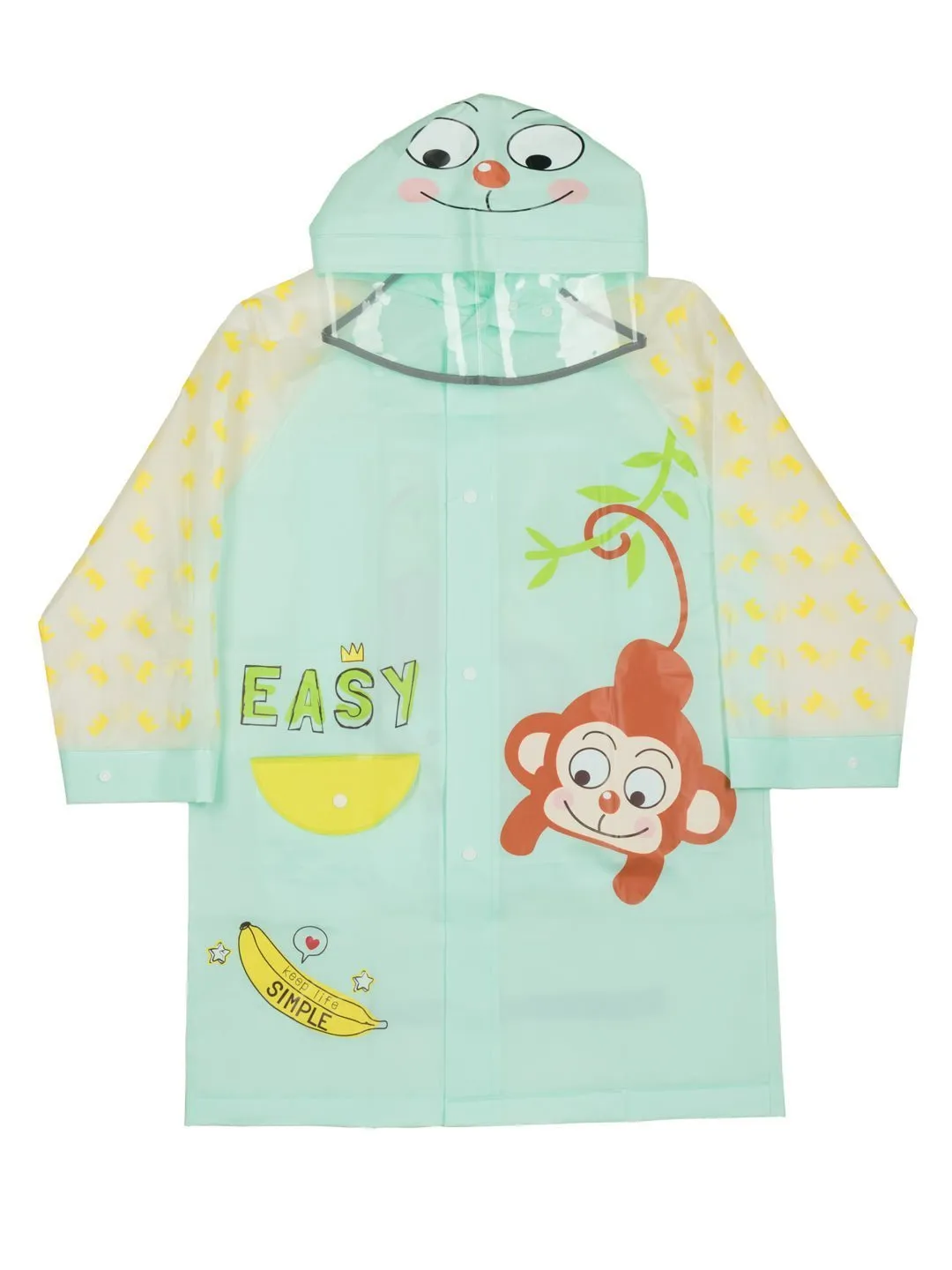 Jungle Jamboree Raincoat with Playful Monkey Design for Boys