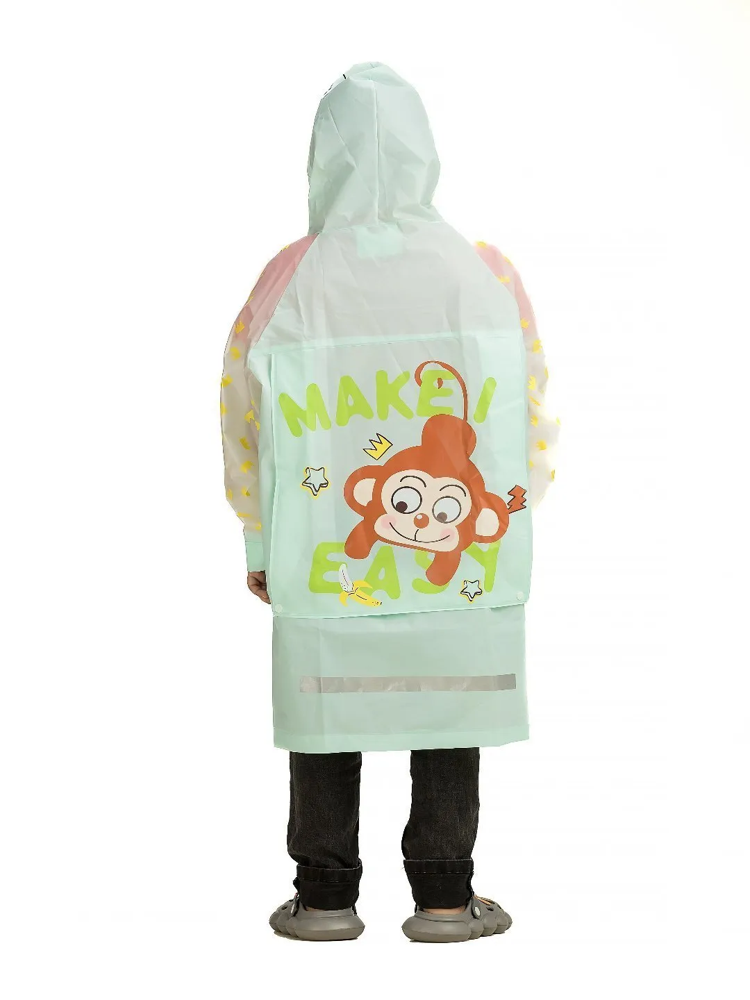 Jungle Jamboree Raincoat with Playful Monkey Design for Boys