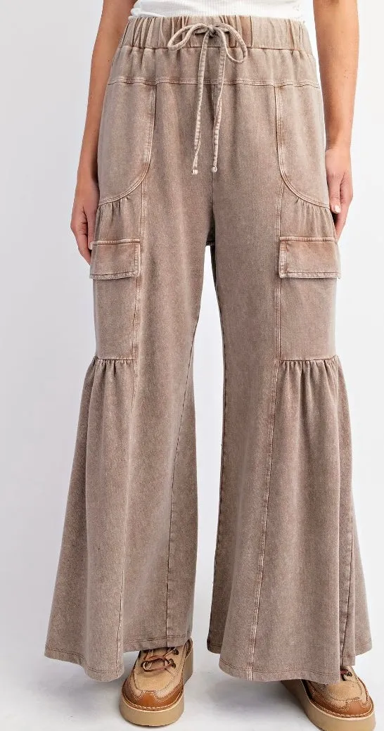 Mineral Washed Terry Knit Pants by Easel