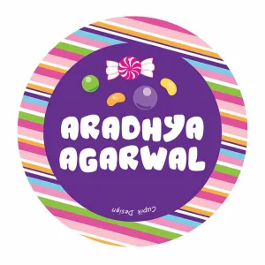 Personalised Candyland Waterproof Stickers (Round)