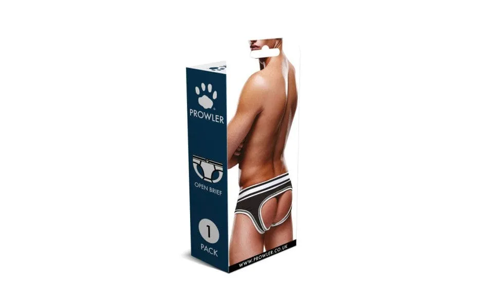 Prowler Open Back Brief White/Black