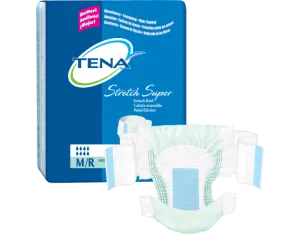 Tena 67903 Stretch Super Briefs, Large/XL (104-163cm or 41"-64") Green