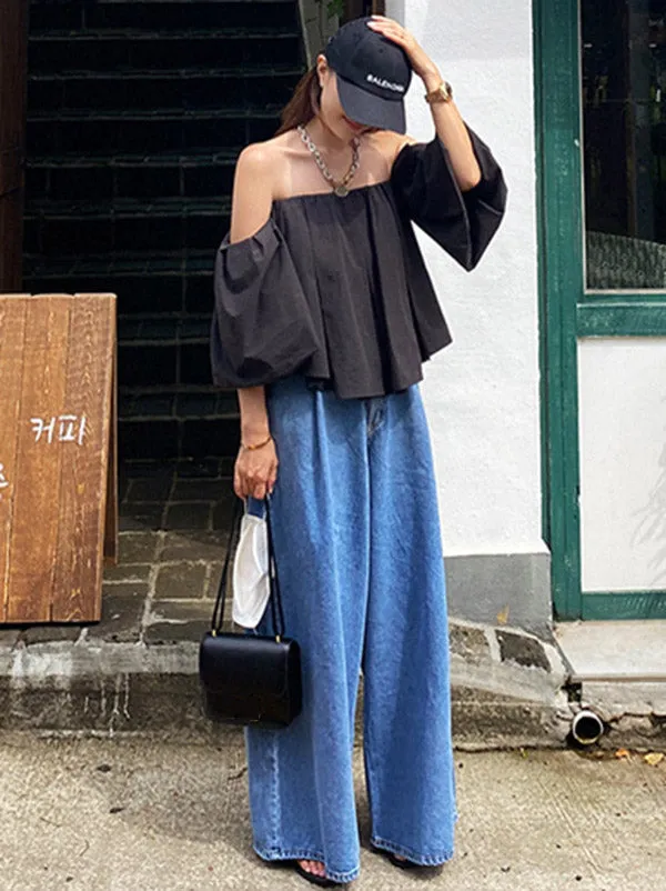 xakxx Urban Blue Wide Leg Jean Pants