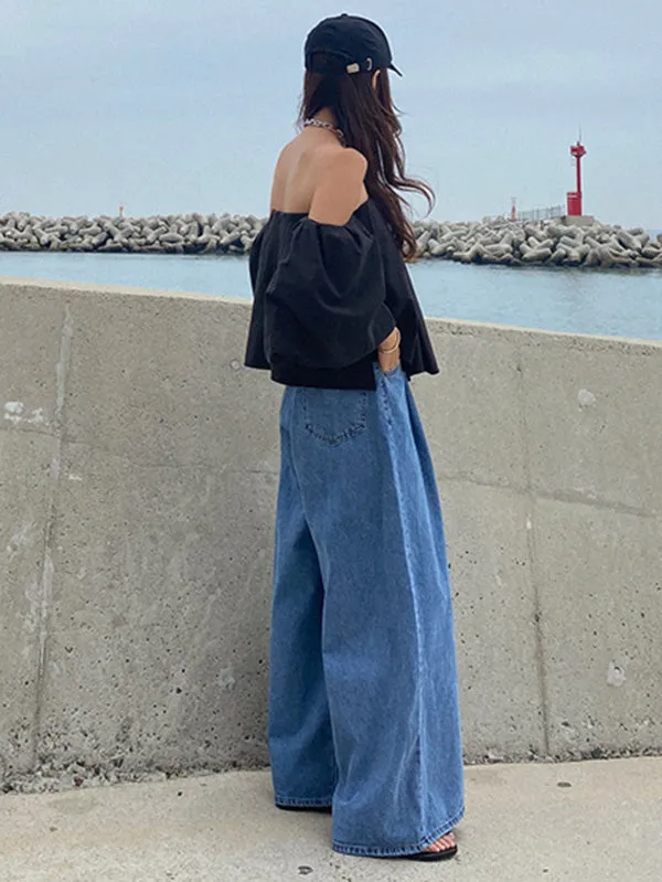 xakxx Urban Blue Wide Leg Jean Pants